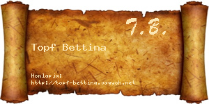 Topf Bettina névjegykártya